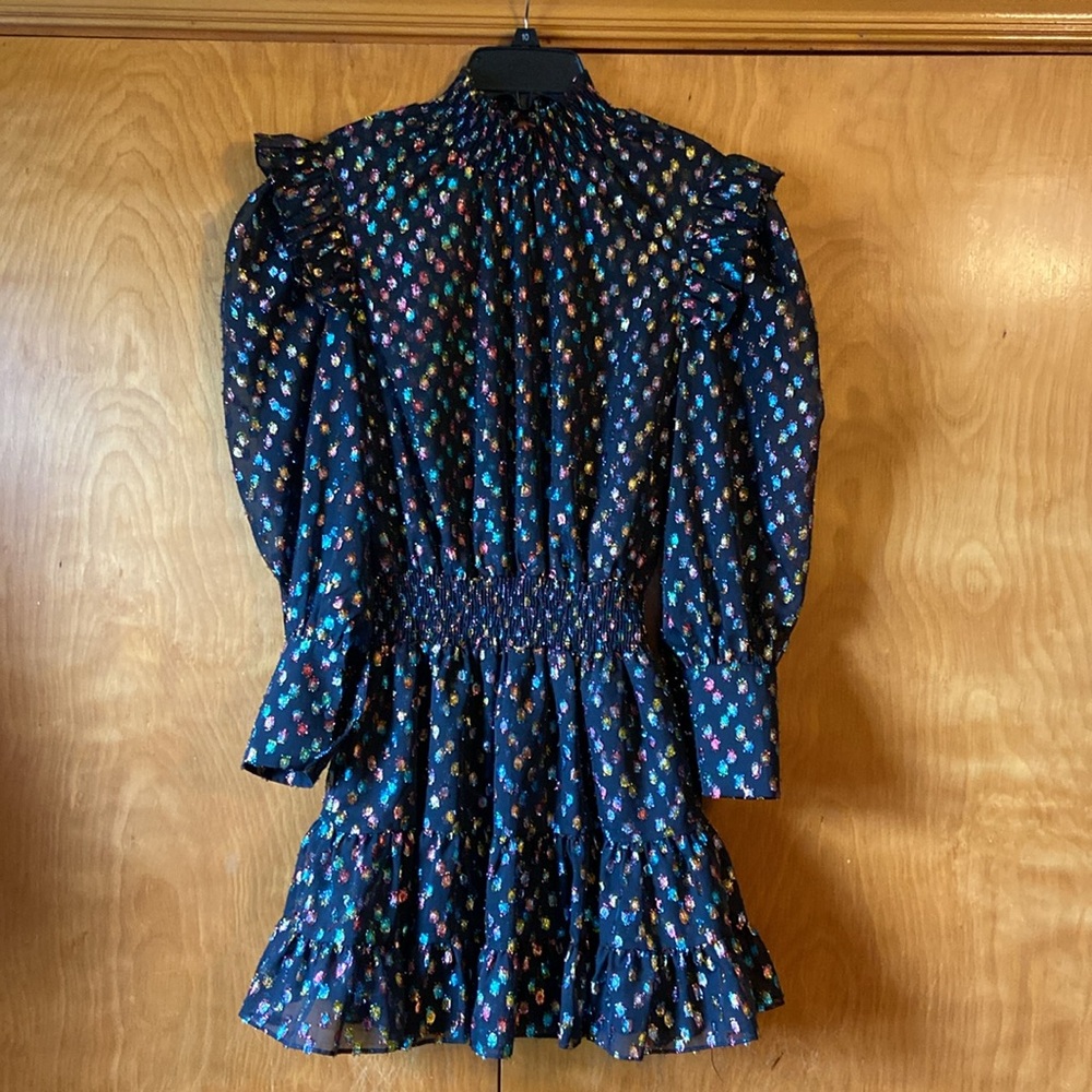 Anthropology MISA Los Angeles Jessa Dress.Red and Black Long Sleeve Dress.Size S - Picture 4 of 16